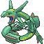 Rayquaza, as sprited in Pokemon Emerald (Game Boy Advance, 2004)