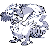 Reshiram, as sprited in Pokemon Black (Nintendo DS, 2010)