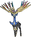 Xerneas, as rendered in Pokemon X (Nintendo 3DS, 2013)